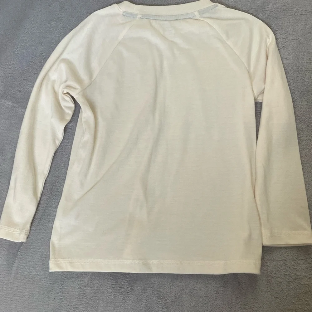NEW Old Navy Kids Cream Long Sleeve Shirt Size 6-7
